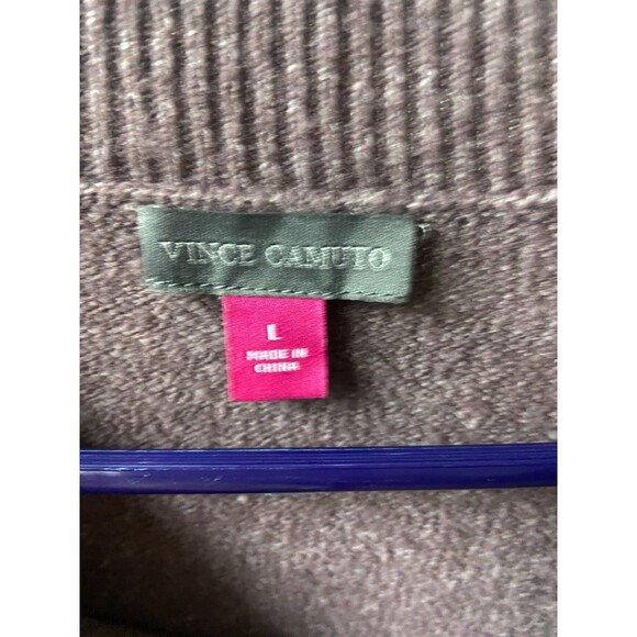 Vince Camuto Pullover Sweater Womens Large Purple Round Neck Cropped Acrylic - Picture 3 of 7